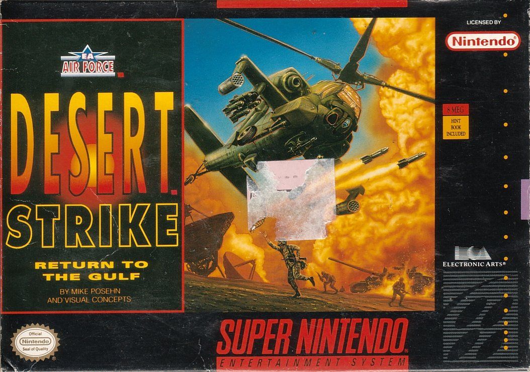 Desert Strike box art for Super Famicom